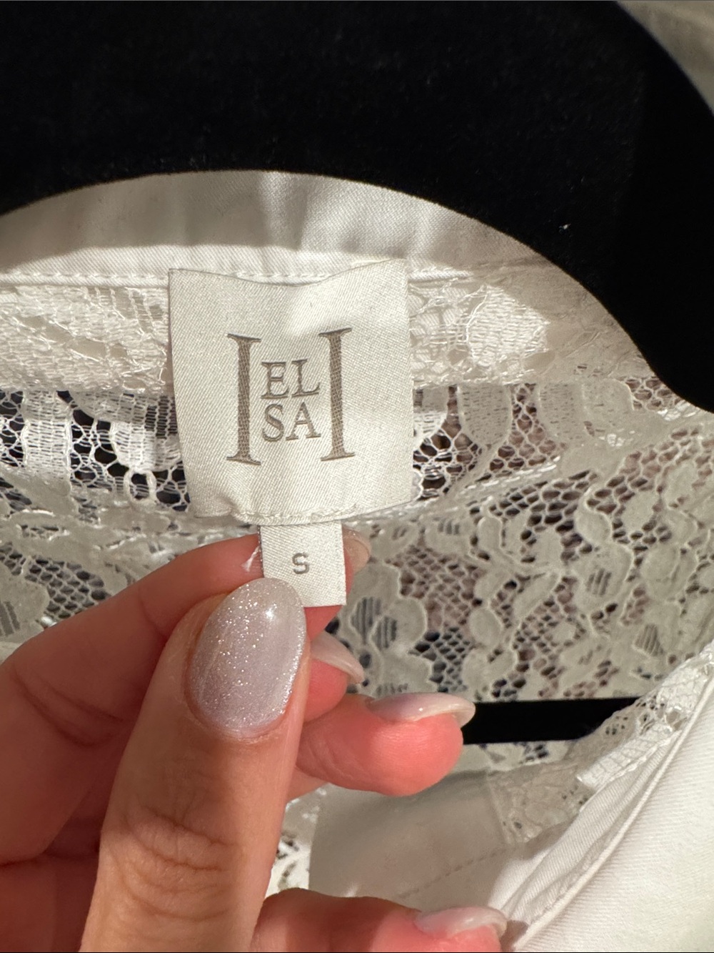 Helsa The Lace Shirt With Shoulder Pad - Picture 2 of 3